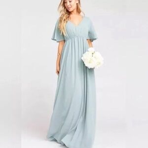 NWT Show Me Your Mumu Emily Empire Maxi Dress XXS Sage